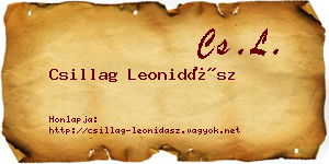 Csillag Leonidász névjegykártya